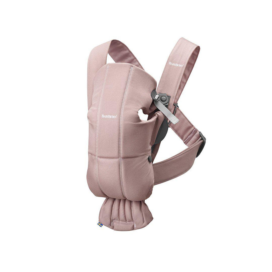 BabyBjorn Mini Cotton Baby Carrier - Dusty Pink-Baby Carriers-Dusty Pink- | Natural Baby Shower
