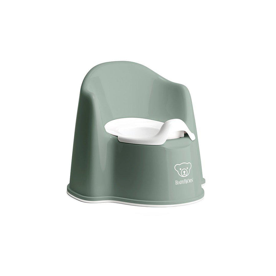 BabyBjorn Potty Chair - Deep Green/White-Potties- | Natural Baby Shower