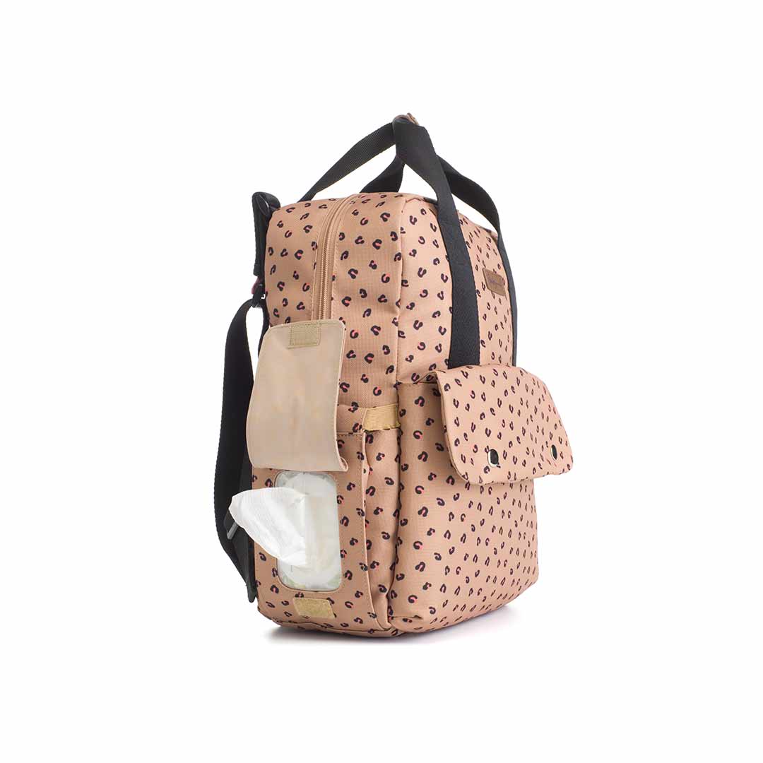 Babymel Georgi ECO Changing Backpack - Caramel Leopard-Changing Bags- | Natural Baby Shower