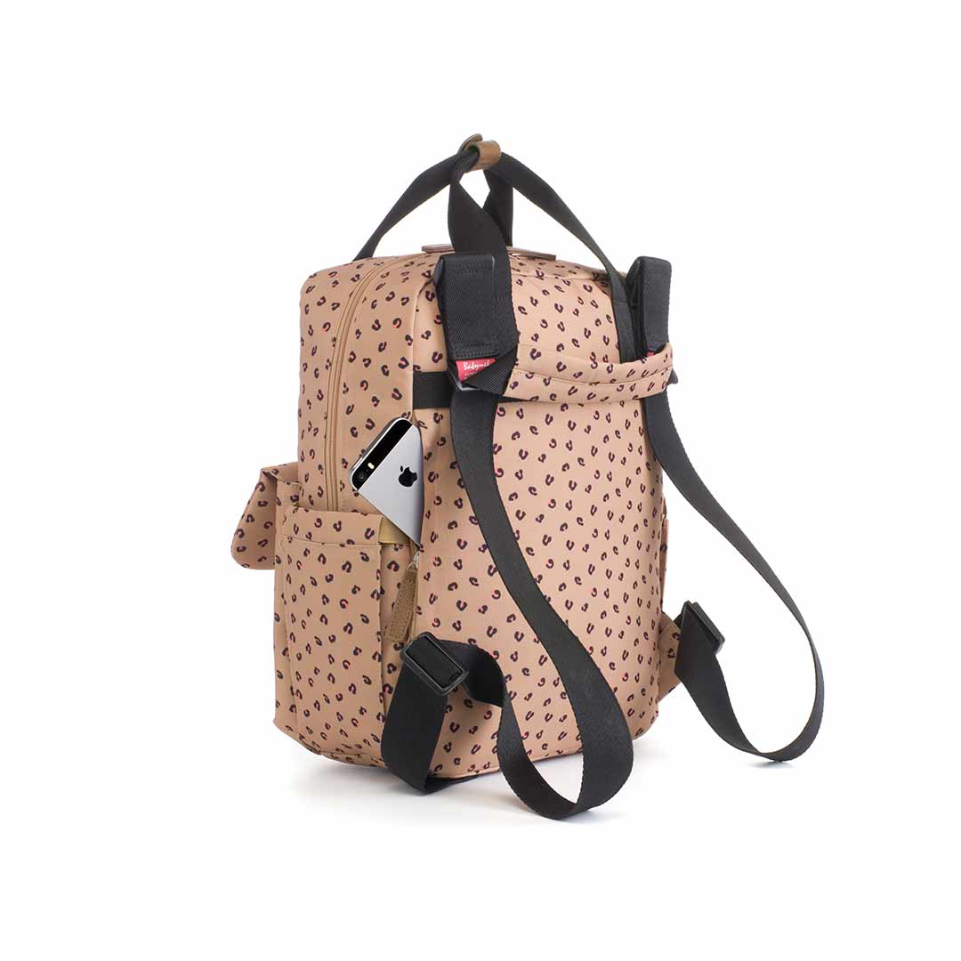 Babymel Georgi ECO Changing Backpack Caramel Leopard Backpacks