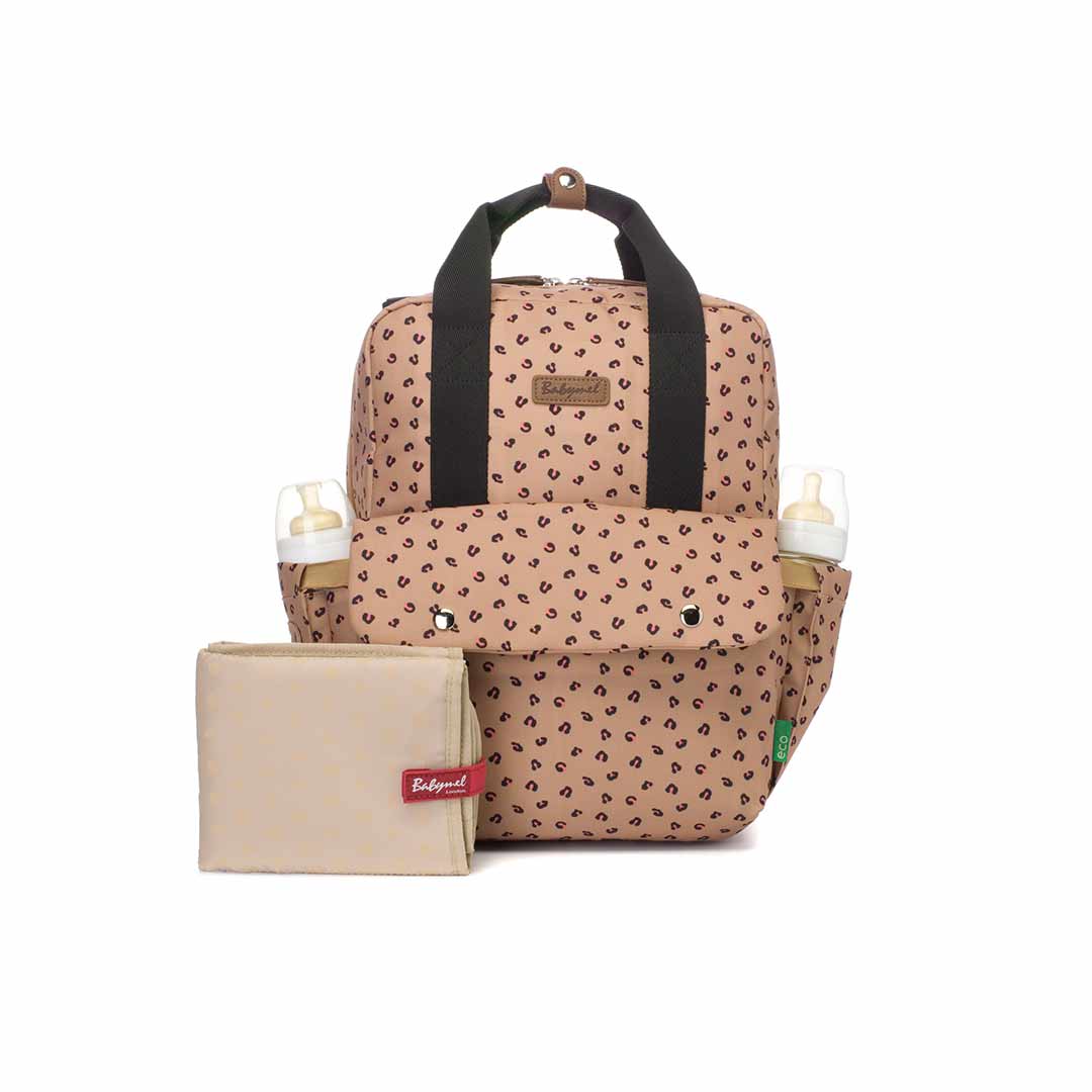 Babymel Georgi ECO Changing Backpack - Caramel Leopard-Changing Bags- | Natural Baby Shower