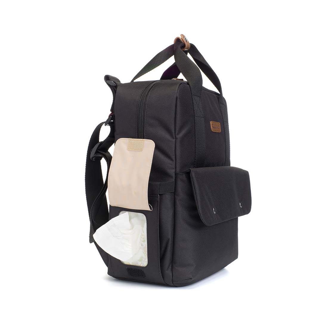 Babymel Georgi ECO Changing Backpack - Black-Changing Bags- | Natural Baby Shower