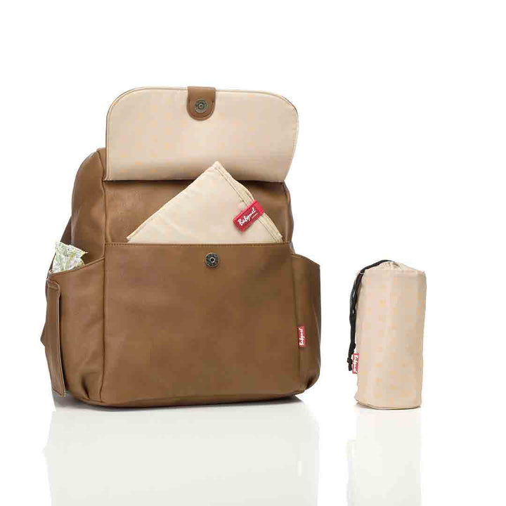 Babymel Robyn Changing Backpack - Tan-Changing Bags- | Natural Baby Shower