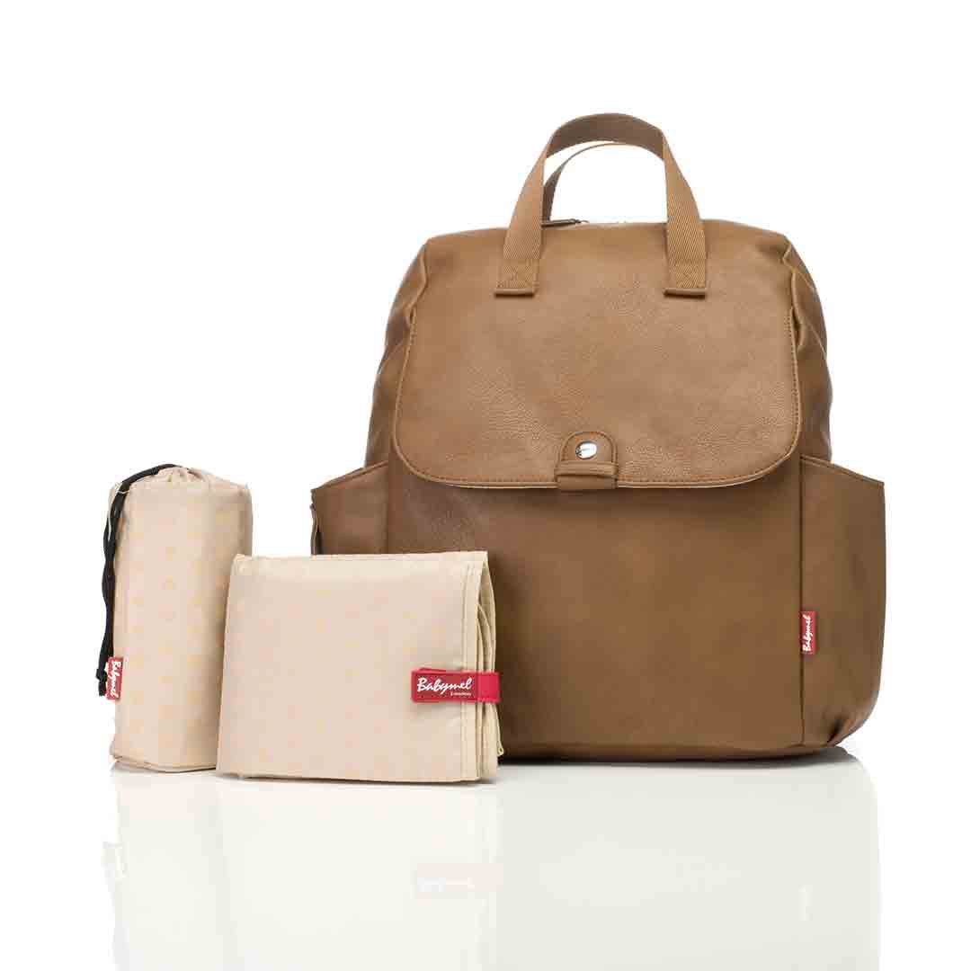 Babymel Robyn Changing Backpack - Tan-Changing Bags- | Natural Baby Shower