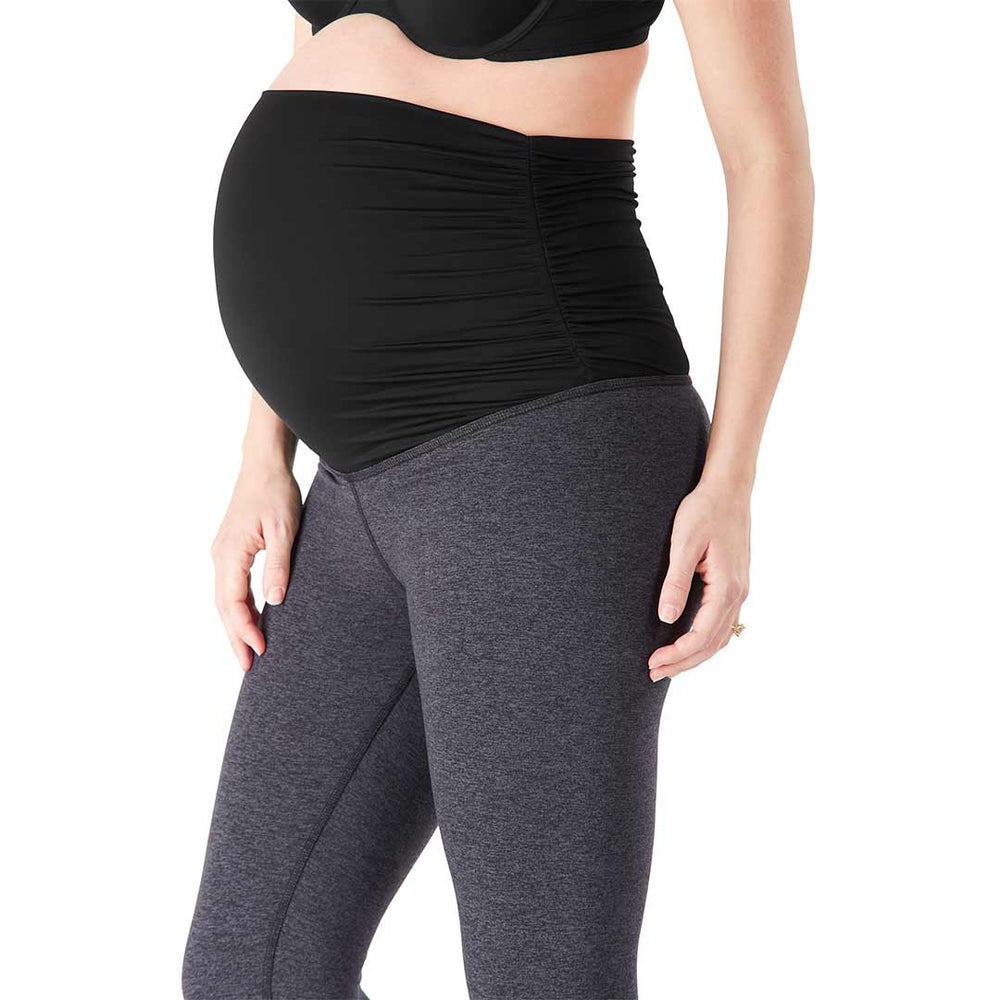 Belly Bandit Activewear Capris - Charcoal-Maternity Leggings-S-Charcoal | Natural Baby Shower