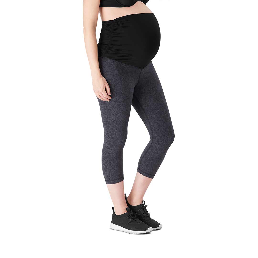Belly Bandit Activewear Capris - Charcoal-Maternity Leggings-S-Charcoal | Natural Baby Shower