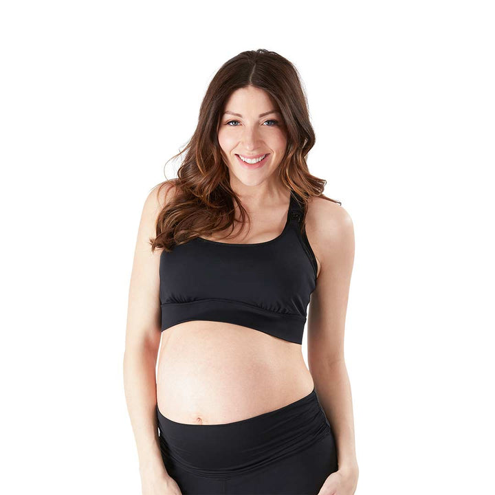 Outlet - Belly Bandit Nursing Sports Bra - Black-Nursing Bras-S-Black | Natural Baby Shower