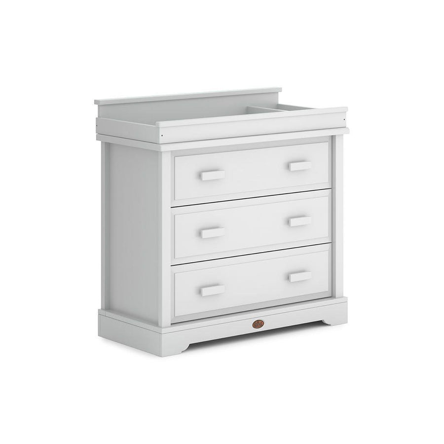 Boori Universal 3 Drawer Dresser with Squared Changing Station - White-Chests-Squared- | Natural Baby Shower