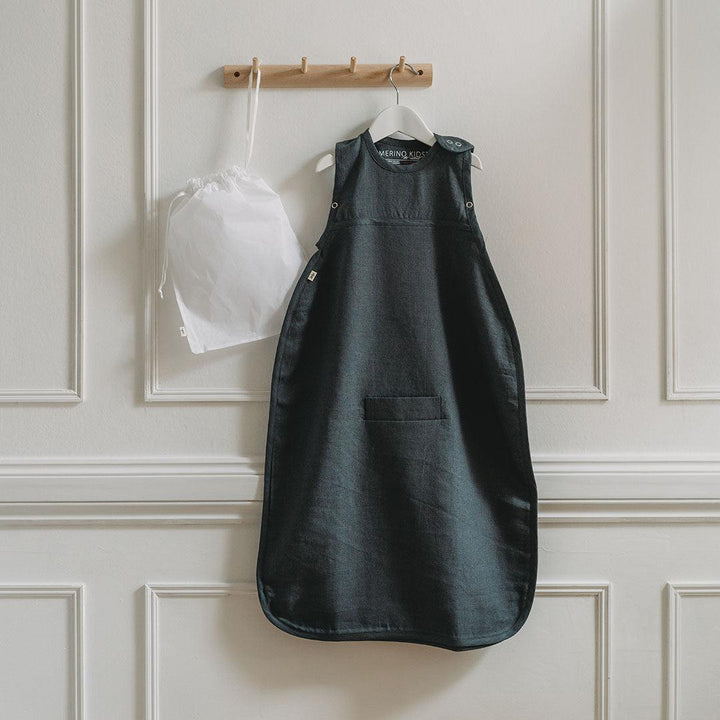 Merino Kids Go Go Sleeping Bag - Standard Weight - Linen - French Navy-Sleeping Bags-French Navy-3-24m | Natural Baby Shower