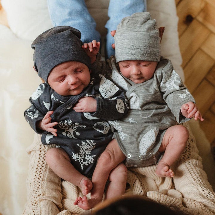 Merino Kids Cocooi Bootie & Hat Set - Dark Slate-Clothing Sets-Dark Slate-0-3m | Natural Baby Shower
