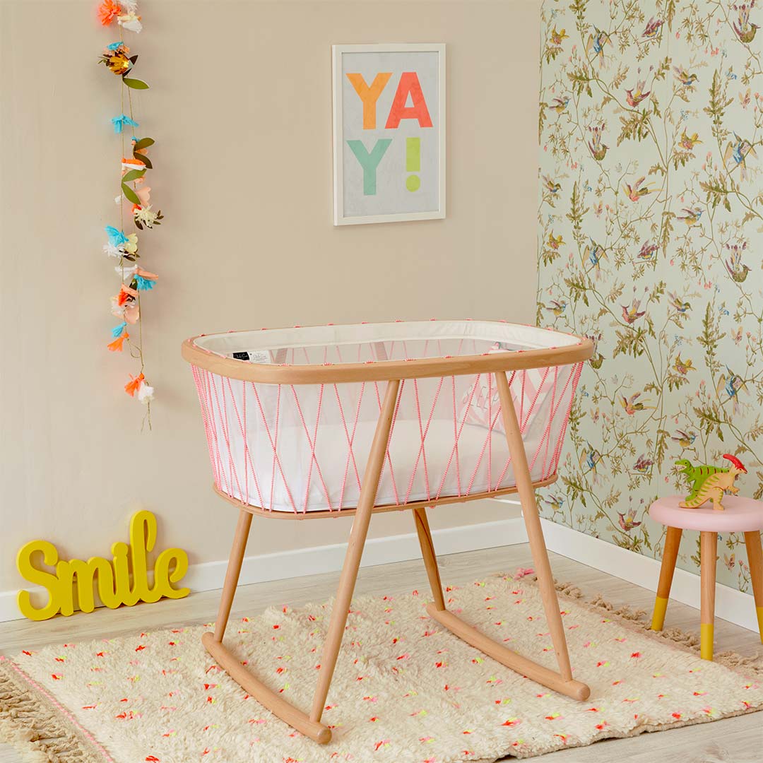 Ex-Display - Charlie Crane KUMI Crib - Pink-Cribs- | Natural Baby Shower