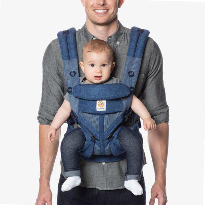 Ergobaby Omni 360 Cool Air Mesh Carrier - Blue Blooms-Baby Carriers- | Natural Baby Shower