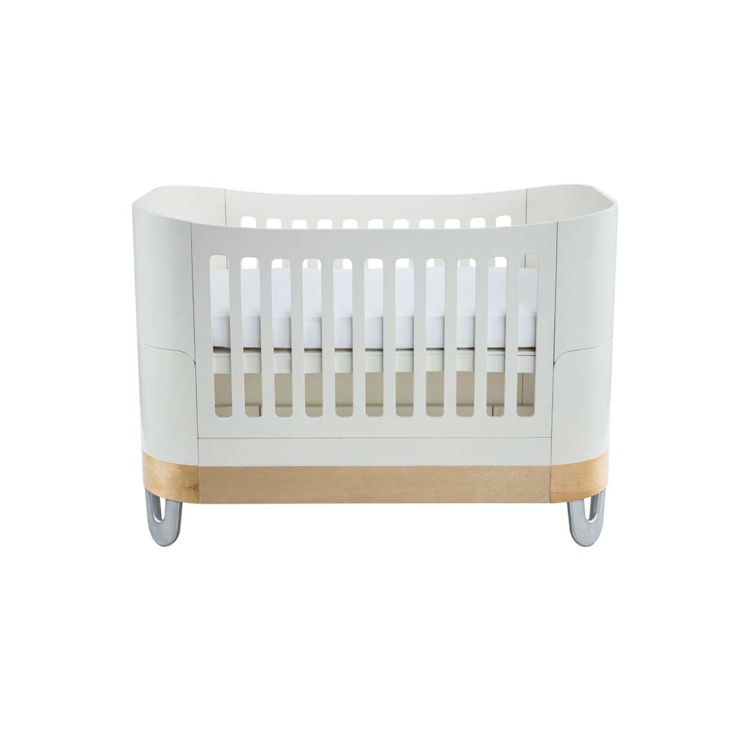 Gaia Baby Serena Complete Sleep Baby Bed - White/Natural-Cot Beds- | Natural Baby Shower