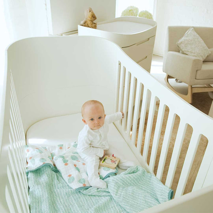 Gaia Baby Serena Complete Sleep+/Mini Baby Bed - White-Cot Beds- | Natural Baby Shower