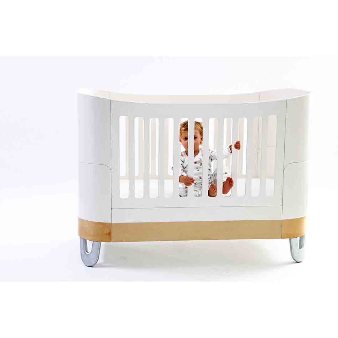 Gaia Baby Serena Complete Sleep+/Mini Baby Bed - White/Natural-Cot Beds- | Natural Baby Shower
