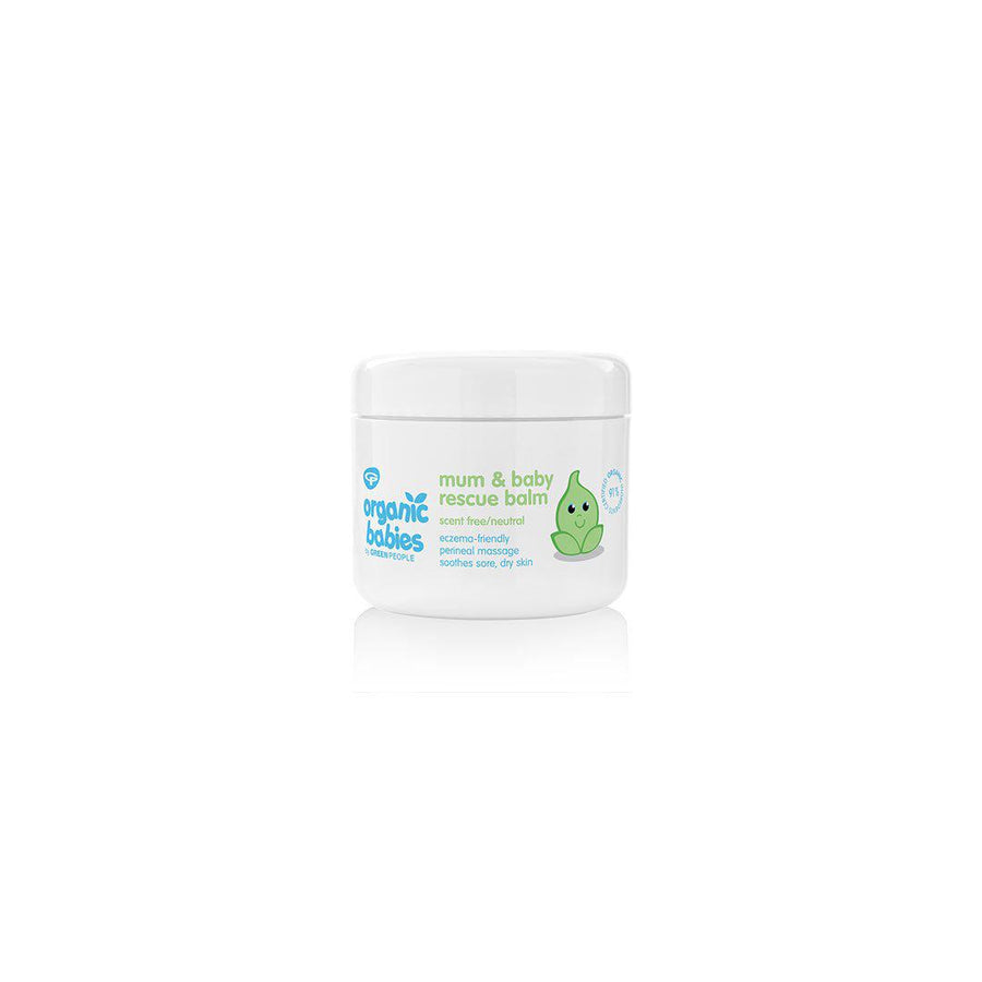 Green People Organic Babies Mum & Baby Rescue Balm - Scent Free - 100ml-Balm + Salves- | Natural Baby Shower