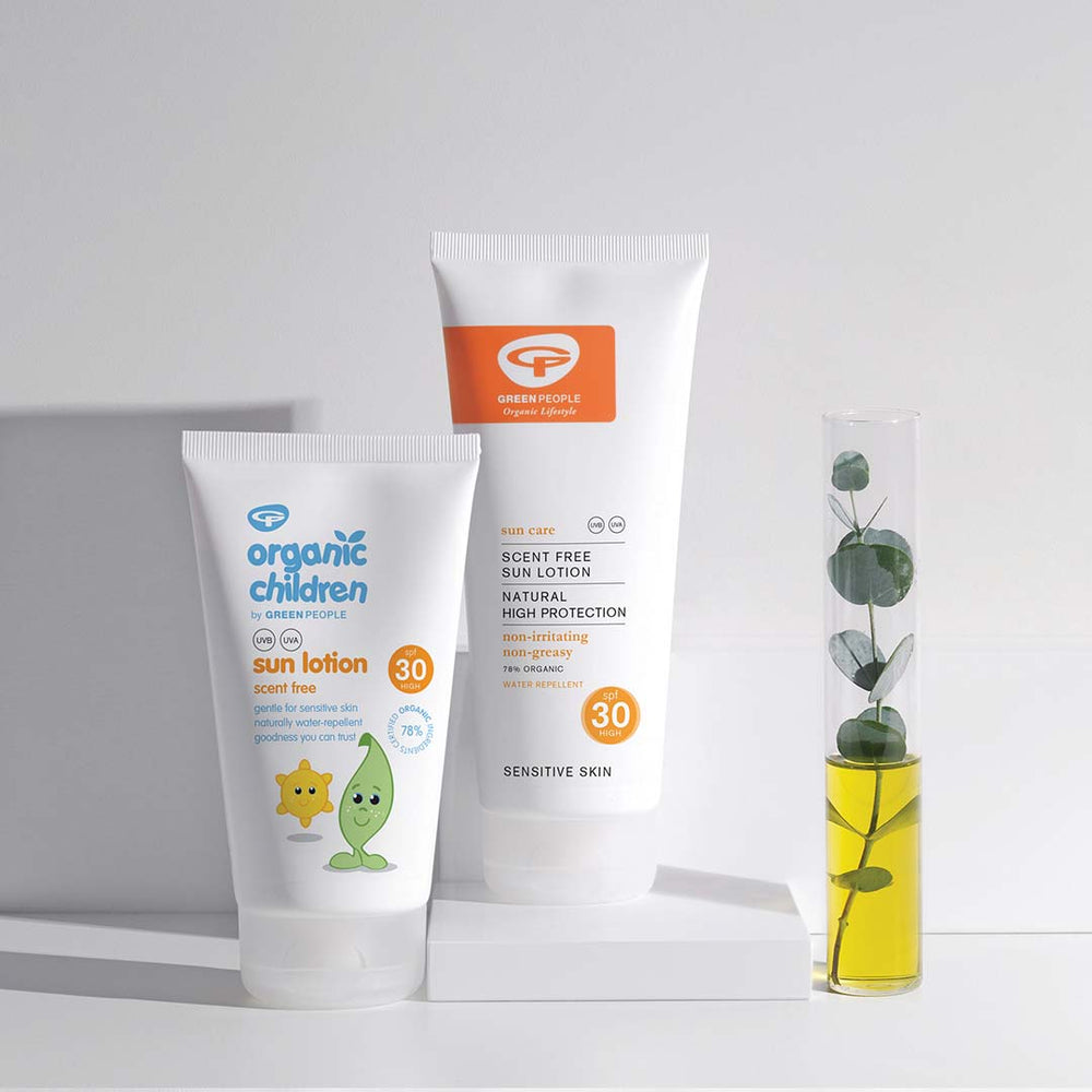 Green People Organic Children Sun Lotion SPF30 - Scent Free - 150ml-Sun Creams- | Natural Baby Shower