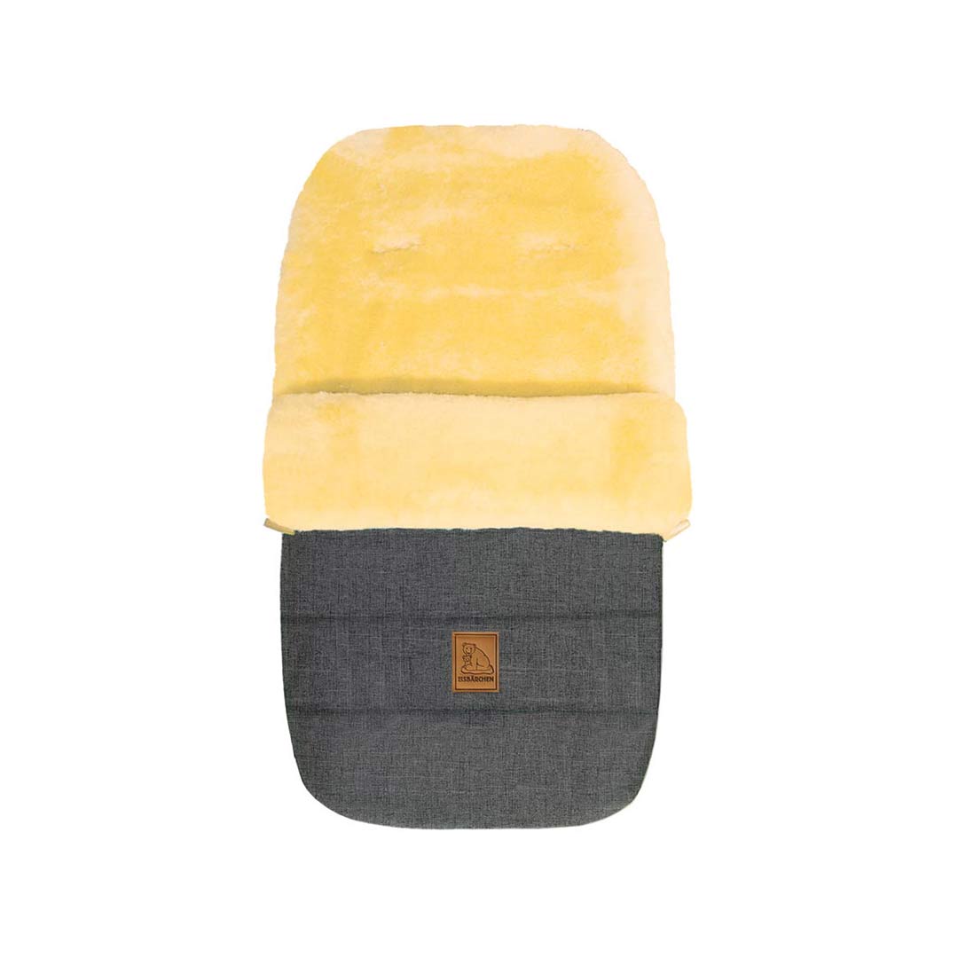 Heitmann Lambskin Cosy Toes Footmuff - Grey Melange-Footmuffs- | Natural Baby Shower