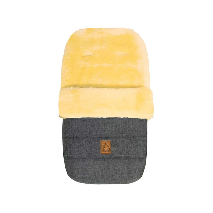 Heitmann Lambskin Cosy Toes Footmuff - Grey Melange-Footmuffs- | Natural Baby Shower