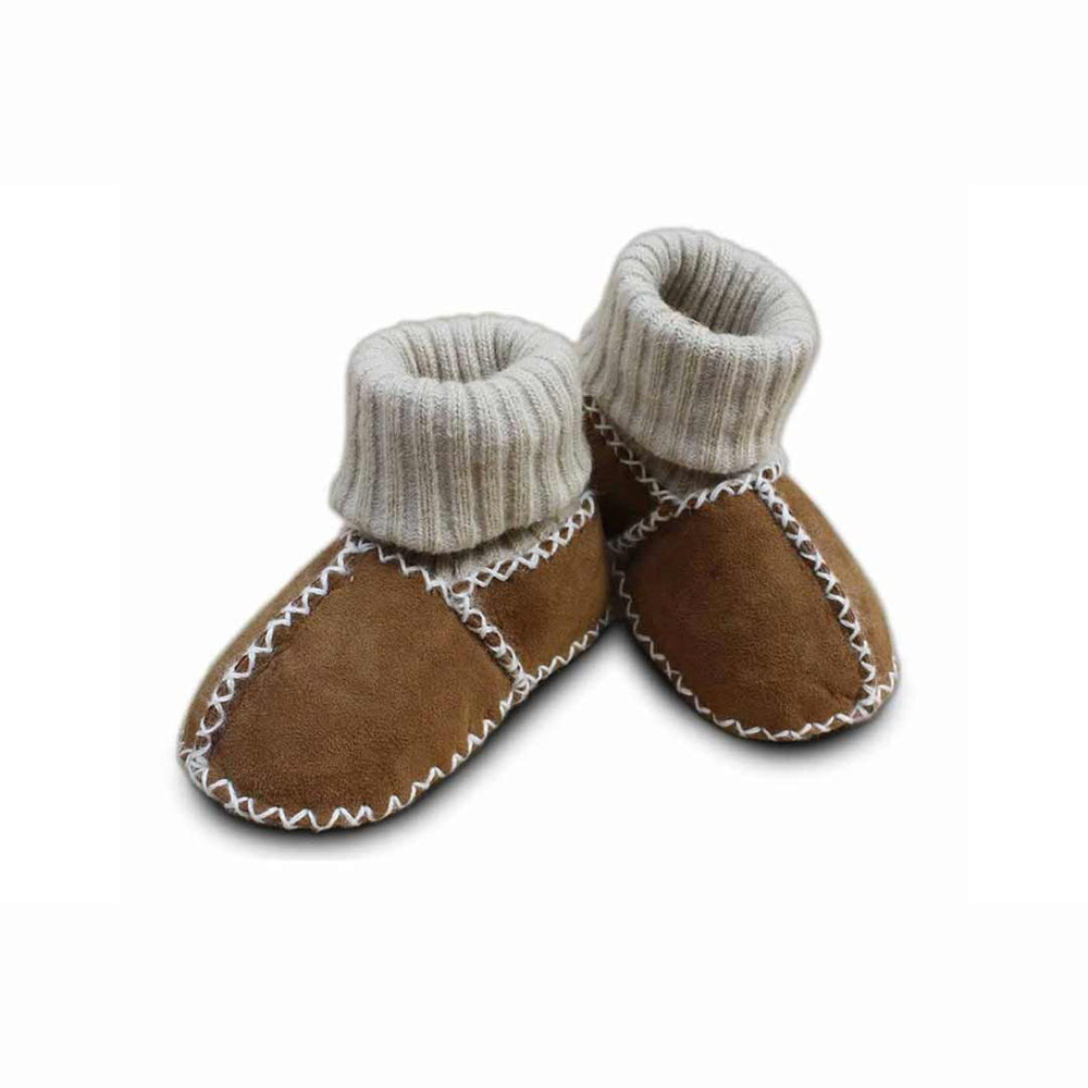 Heitmann Lambskin Sock Booties - Camel-Booties-0-6m-Camel | Natural Baby Shower