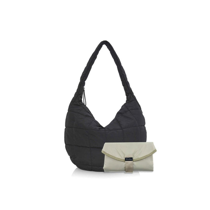 JEM + BEA Puffy Changing Bag XL - Black-Changing Bags-Black- | Natural Baby Shower