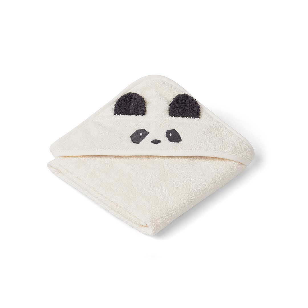Liewood Albert Hooded Baby Towel - Panda - Creme de la Creme