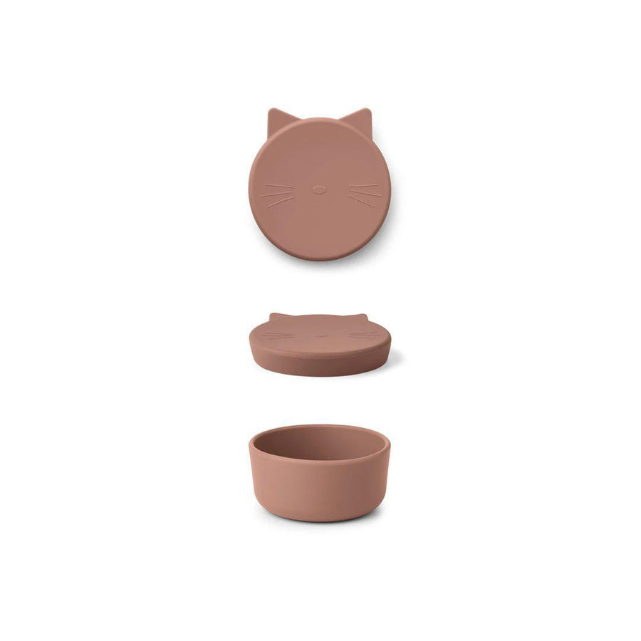 Liewood Cornelius Snack Box - Cat - Dark Rose-Food Storage- | Natural Baby Shower
