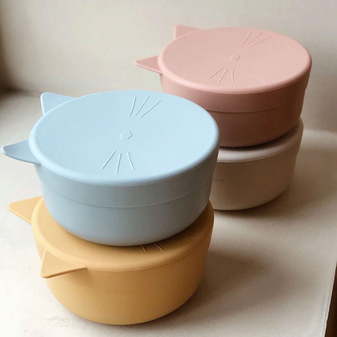 Liewood Cornelius Snack Box - Cat - Dark Rose-Food Storage- | Natural Baby Shower