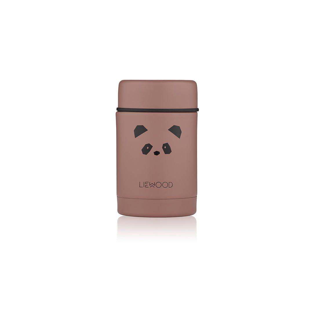 Liewood Nadja Food Jar - Panda - Dark Rose-Food Storage- | Natural Baby Shower
