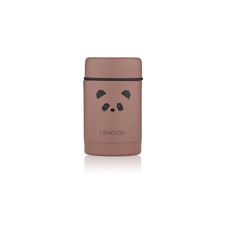 Liewood Nadja Food Jar - Panda - Dark Rose-Food Storage- | Natural Baby Shower