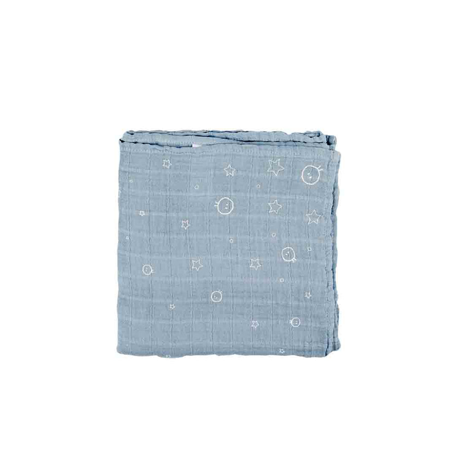 MORI Regular Muslin - Blue-Muslin Wraps- | Natural Baby Shower