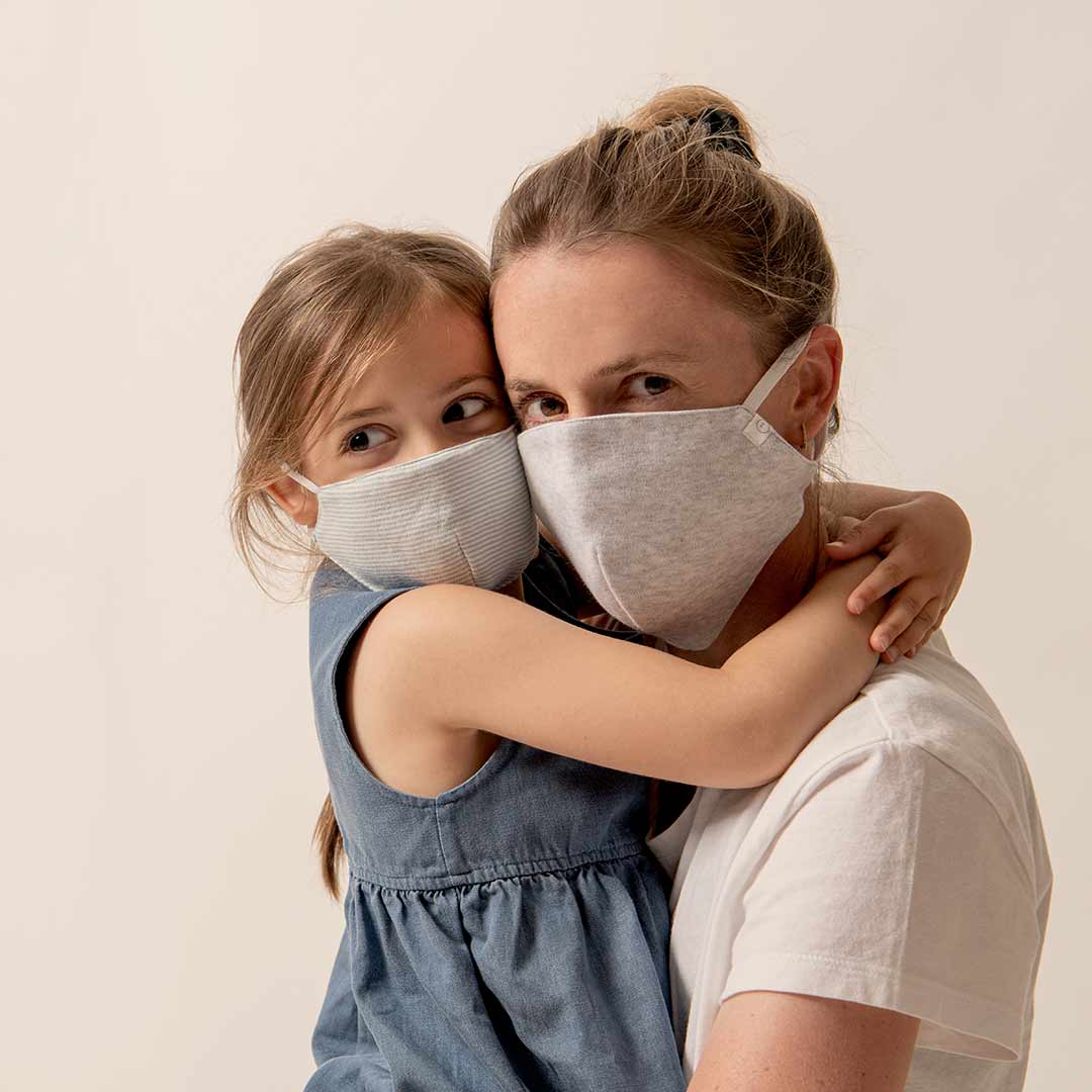 MORI Reusable Adult Face Mask - Grey-Face Masks-Grey-M | Natural Baby Shower