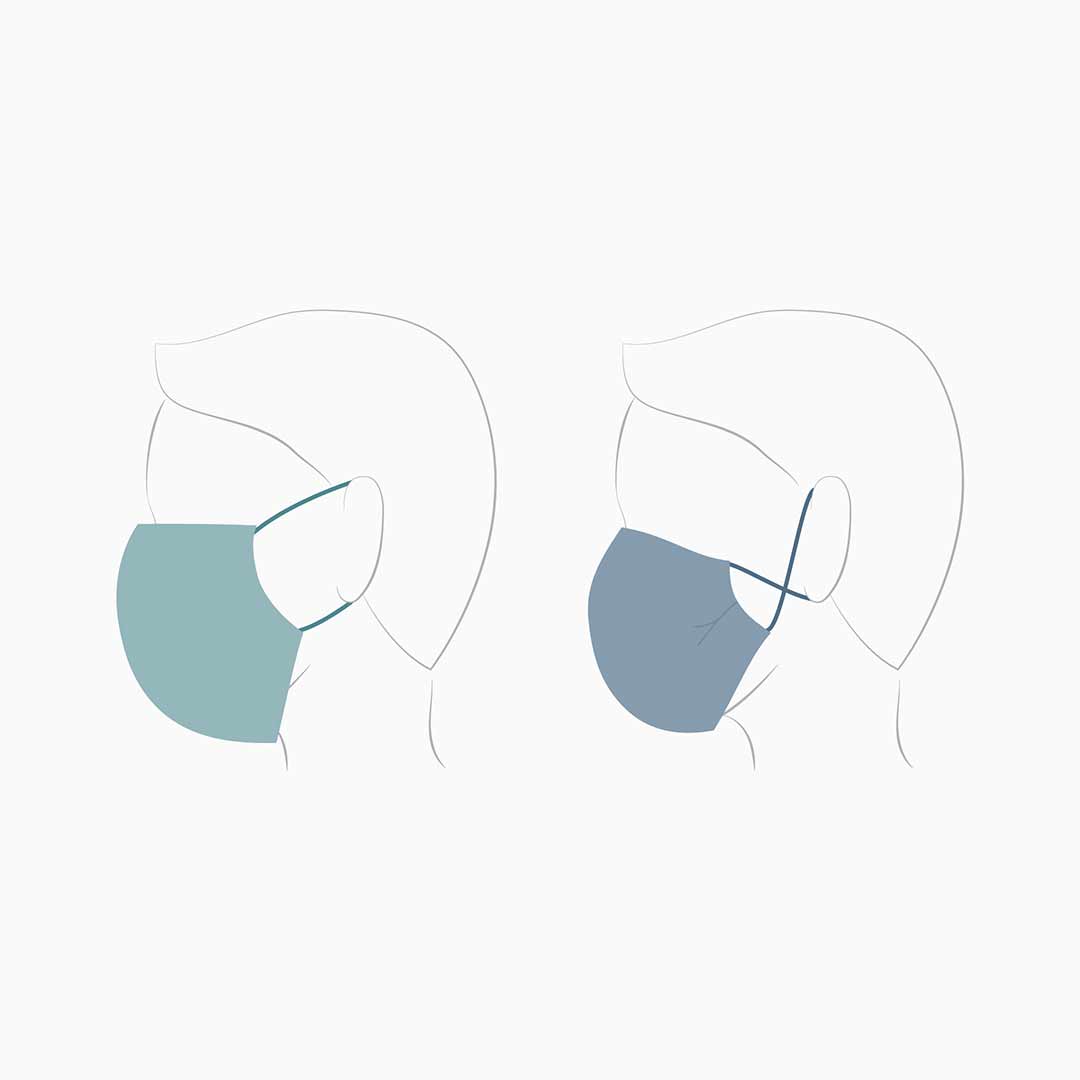 MORI Reusable Child Face Mask - Blue Stripe-Face Masks-Blue Stripe-One Size | Natural Baby Shower