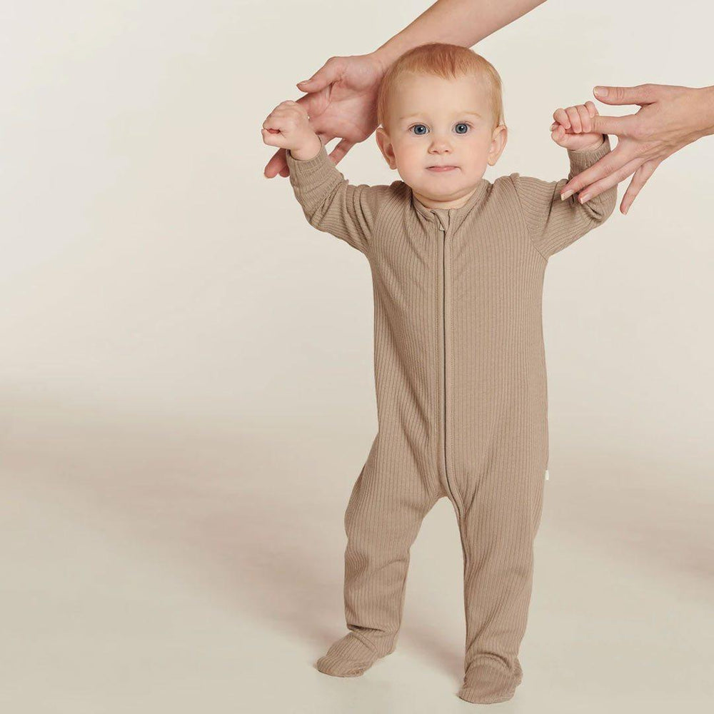 MORI Ribbed Zip-Up Sleepsuit - Sky-Sleepsuits-Sky-NB | Natural Baby Shower