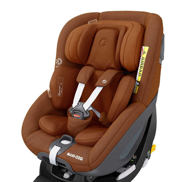 Maxi-Cosi Pearl 360 Car Seat + FamilyFix 360 Base - Authentic Cognac-Car Seats- | Natural Baby Shower