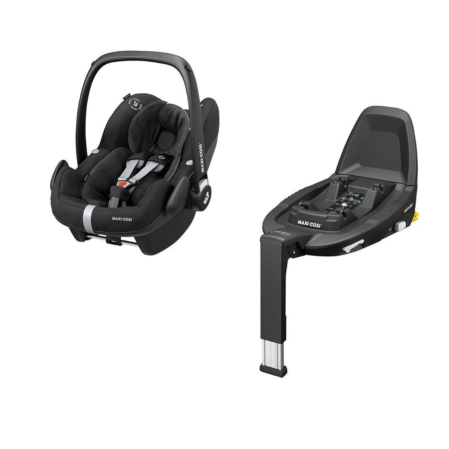 Maxi-Cosi Pebble Pro i-Size Car Seat + FamilyFix3 - Essential Black-Car Seat Bundles- | Natural Baby Shower