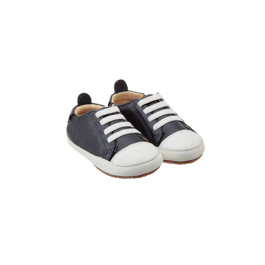 Old Soles Eazy Jogger Shoes - Navy/White-Shoes-17 EU (UK 1.5)-Navy/White | Natural Baby Shower