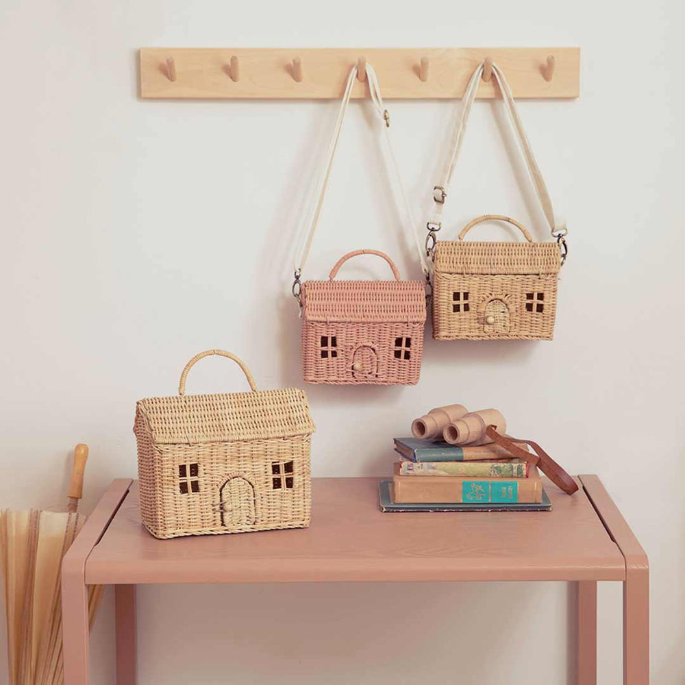 Olli Ella Casa Bag - Straw-Play Bags + Purses- | Natural Baby Shower