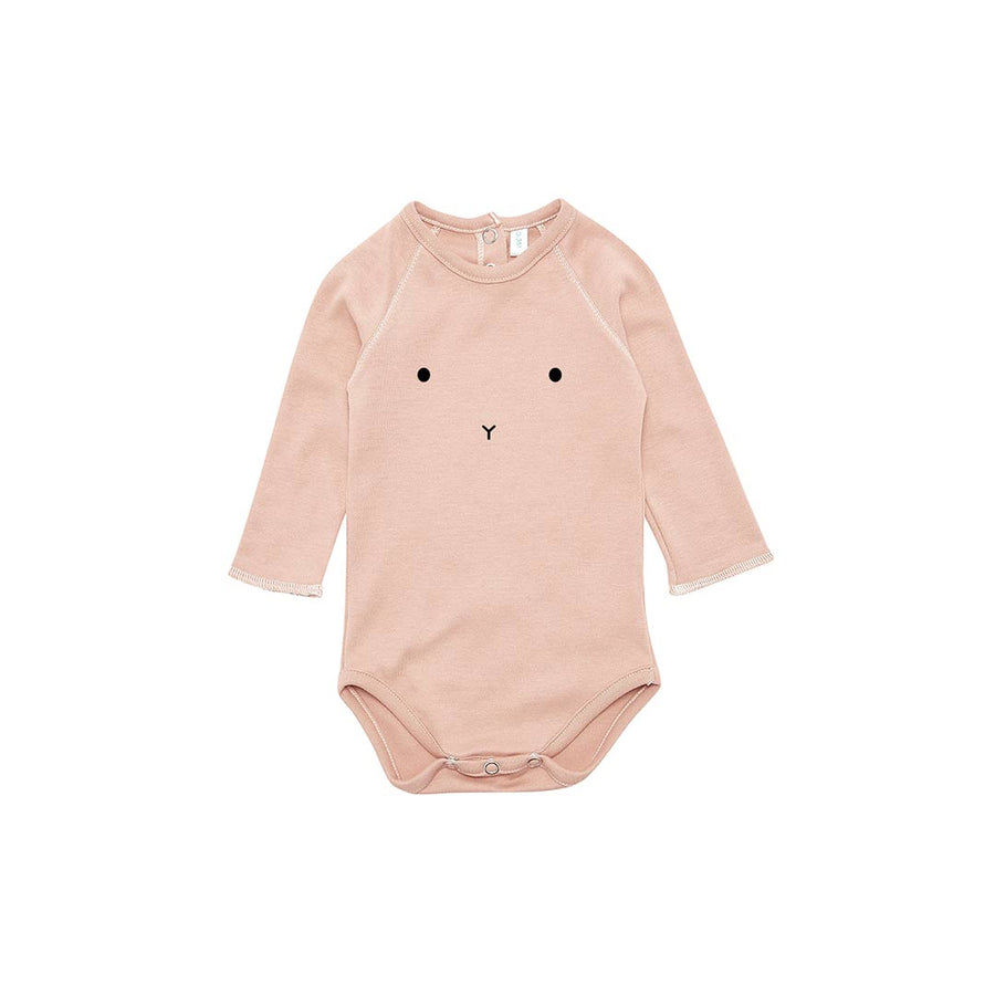 Organic Zoo Bunny Bodysuit - Clay-Bodysuits-NB-Clay | Natural Baby Shower