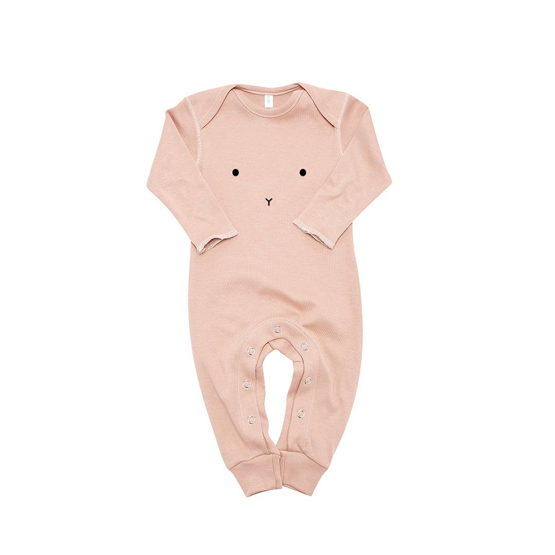 Organic Zoo Bunny Playsuit - Clay-Rompers-0-3m-Clay | Natural Baby Shower