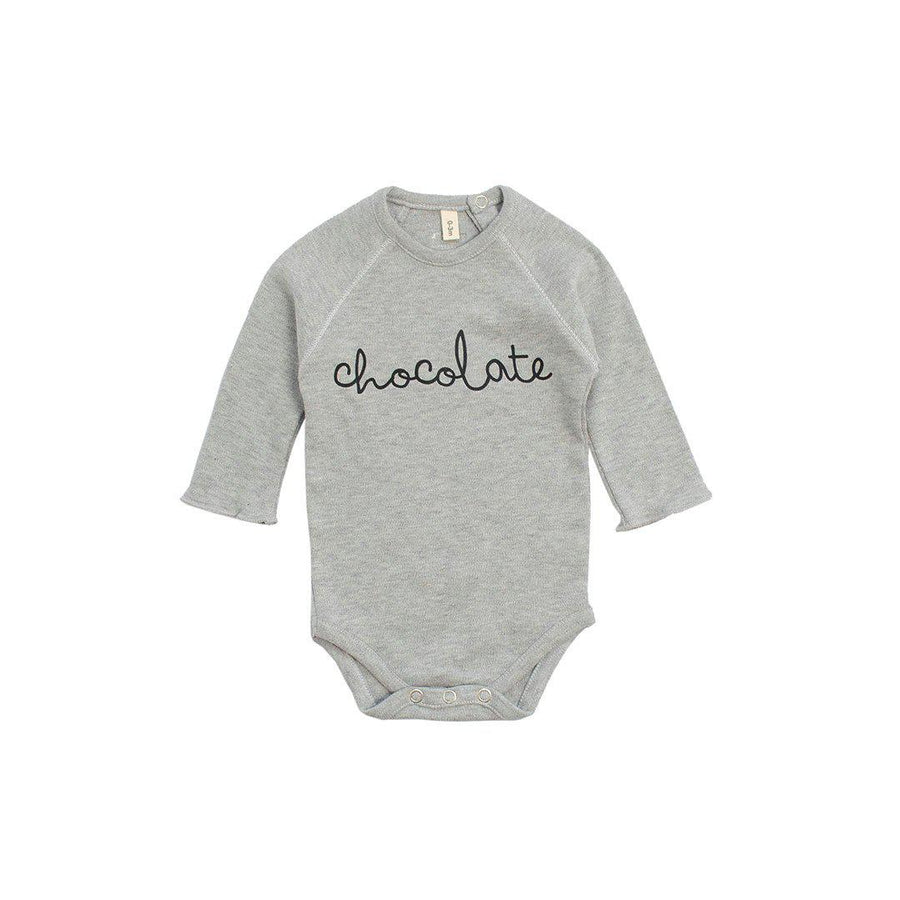 Organic Zoo Chocolate Bodysuit - Grey-Bodysuits-NB-Grey | Natural Baby Shower