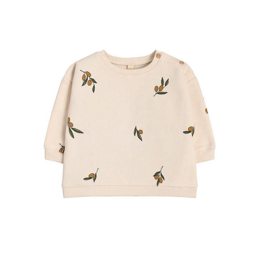 Organic Zoo Sweatshirt - Olive Garden-Jumpers + Sweatshirts-Olive Garden-3-6m | Natural Baby Shower