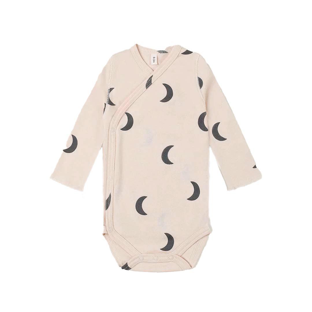 Organic Zoo Wrap Bodysuit - Pebble Midnight-Bodysuits-Pebble Midnight-0-3m | Natural Baby Shower