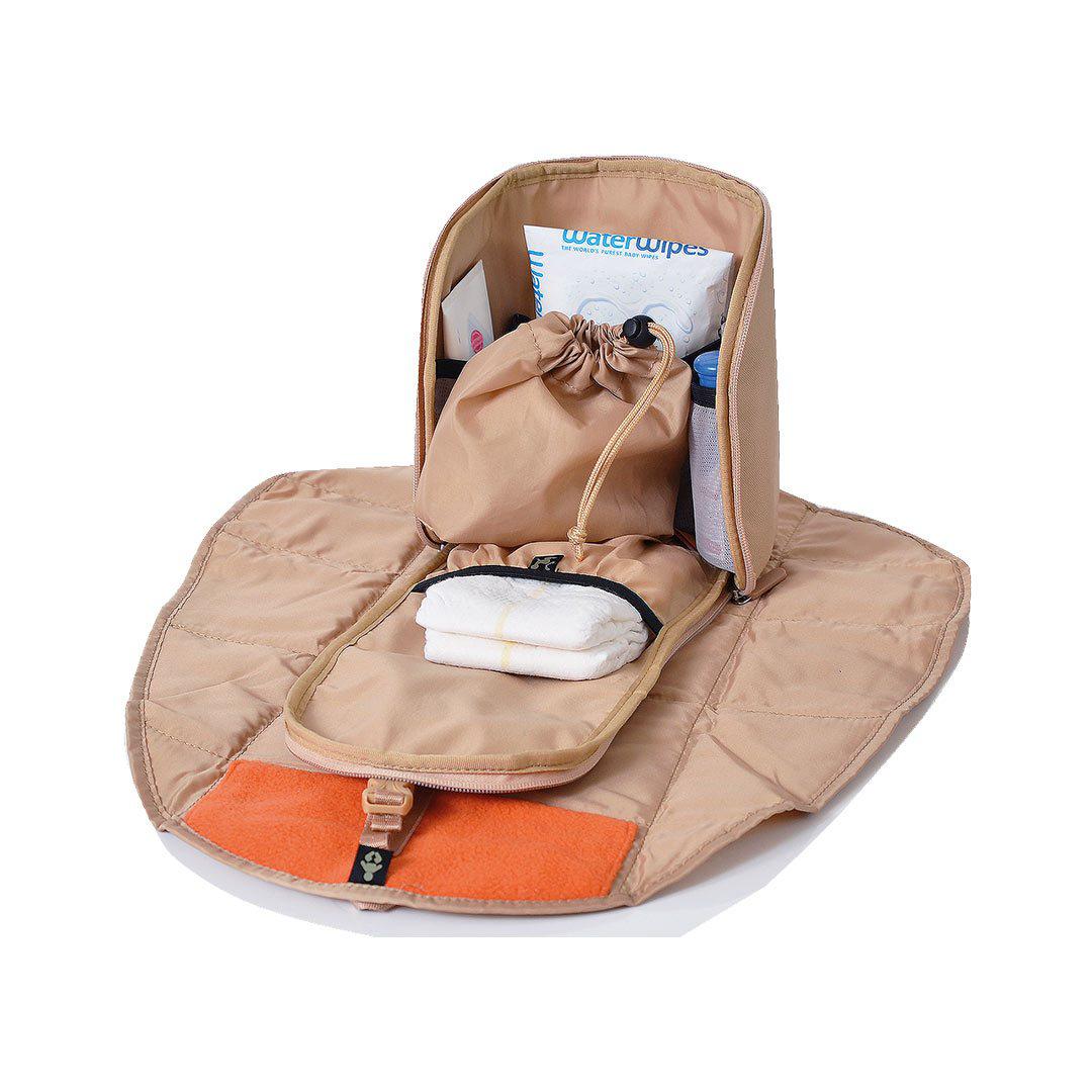 PacaPod Luxury Changer Pod + Mat - Stone-Mini Bags- | Natural Baby Shower