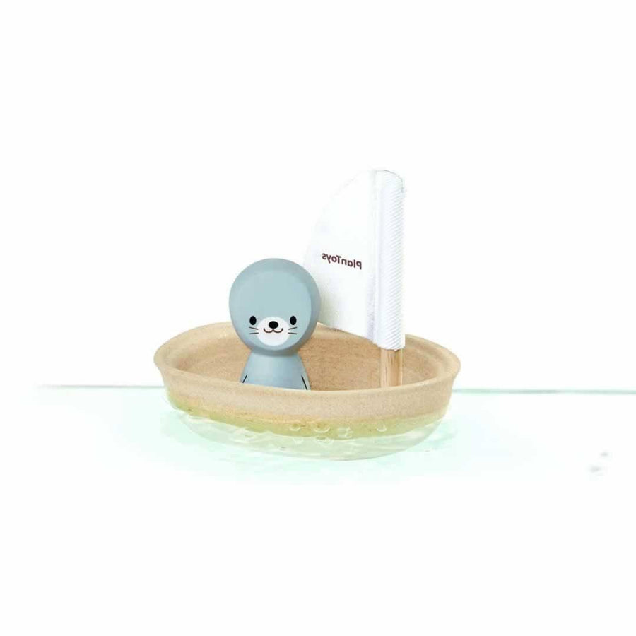 Plan Toys Sailing Boat Seal-Bath Toys- | Natural Baby Shower