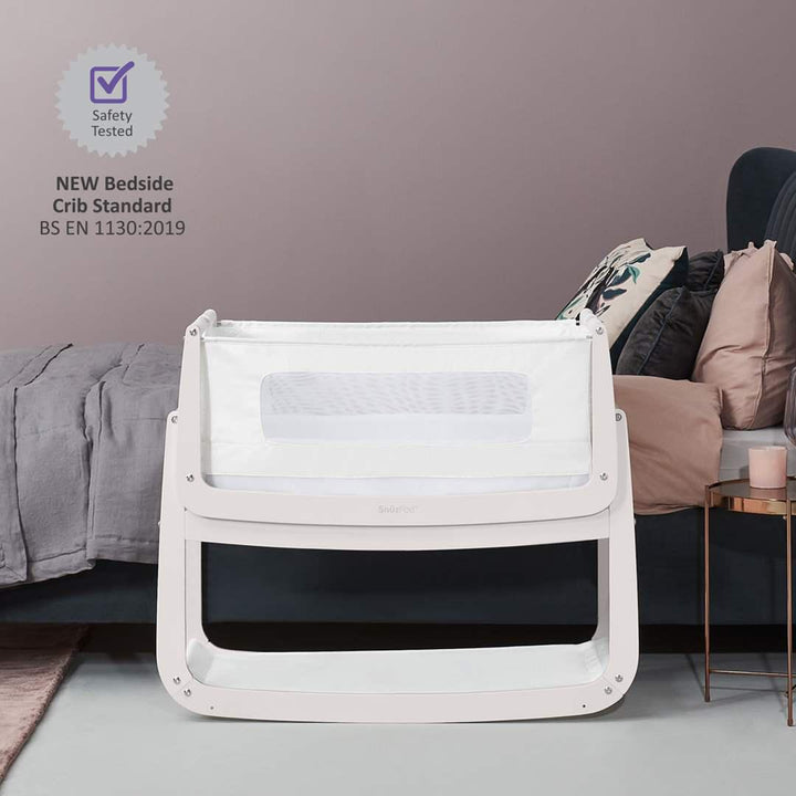 SnuzPod4 Bedside Crib - Rose White-Bedside Cribs- | Natural Baby Shower