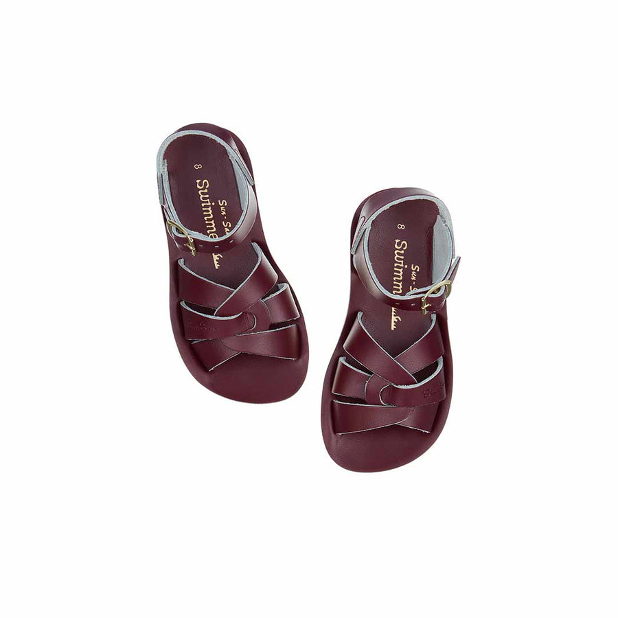 Salt-Water Sun-San Kids Sandals - Swimmer - Claret-Sandals-Claret-SW6 (UK 5) | Natural Baby Shower
