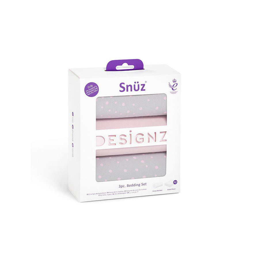 Snuz Crib Bedding Set - Rose Spots - 3 Pack-Bedding Sets- | Natural Baby Shower