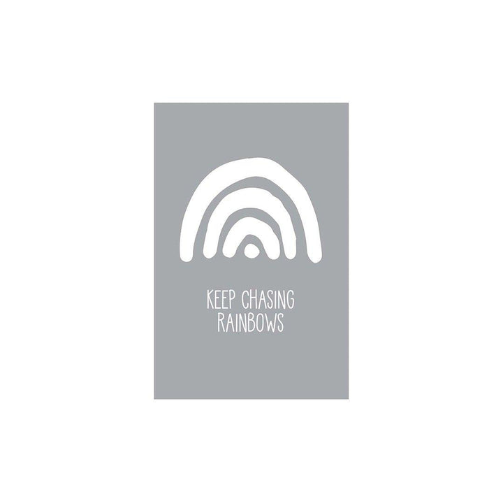 Snuz Keep Chasing Rainbows Nursery Print - Grey-Prints- | Natural Baby Shower