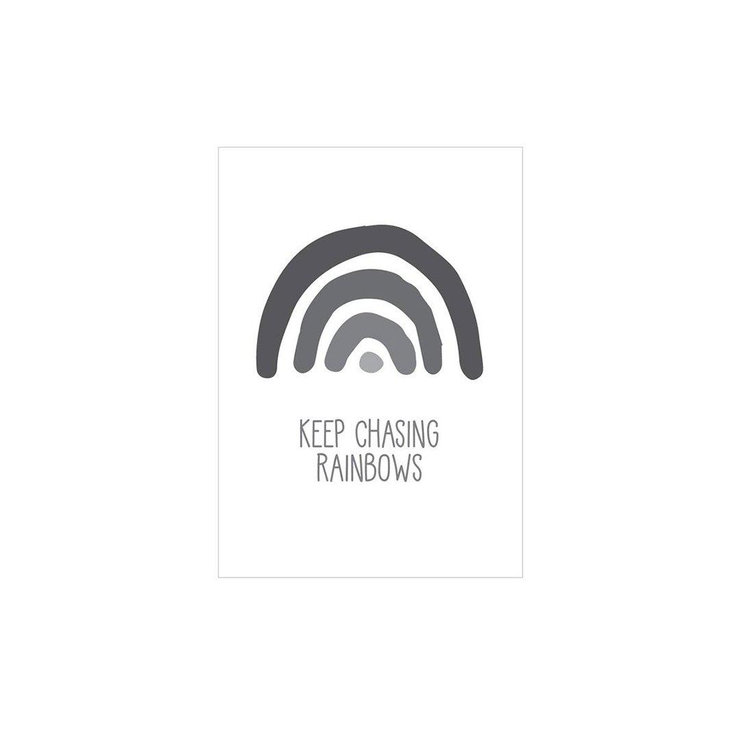 Snuz Keep Chasing Rainbows Nursery Print - Monochrome-Prints- | Natural Baby Shower